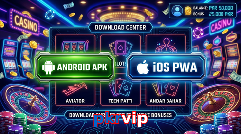 Main screen of Pkrvip download page for PK players